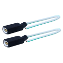 Lampenfassung H1/H3 gerade, Keramik, 15 cm Kabel, 2 Stk