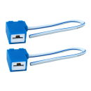 Lampenfassung H1/H3 gewinkelt, Keramik, 15 cm Kabel, 2 Stk