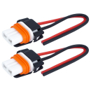 Lampenfassung HB3 (9005) gerade, Keramik, 15 cm Kabel, 2 Stk