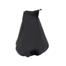 Schalthebelmanschette mit Band, Naturleder, schwarz