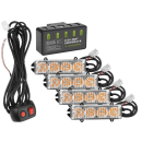 Warnleuchten 12V 16W, 4er Set mit Controller und...