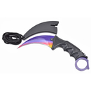 ElfMonkey® Karambit Messer Jagdmesser Outdoormesser CSGO Knife Rainbow Lila