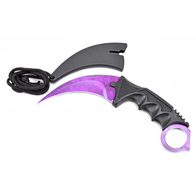 ElfMonkey® Karambit Messer Jagdmesser Outdoormesser CSGO Knife Purple
