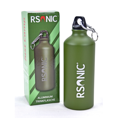 RSonic Aluminium Trinkflasche Campingflasche 600 ml Outdoorflasche
