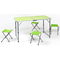 RSonic Campingtisch Alu Tisch Klapptisch 120 x60cm + 4 Hocker grün