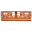 Kennzeichenrahmen, metallisiert, orange